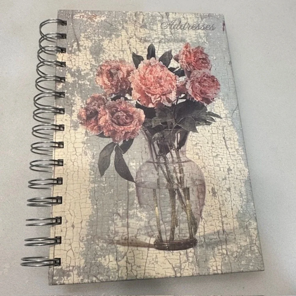 Floral Addresses‎ Spiral Notebook Planner Journal Organizer Vintage Style
